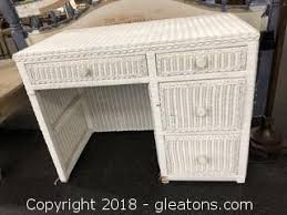 White Wicker Desk Auction | Gleaton's, Metro Atlanta Auction Company, Estate Sale & Business Marketplace