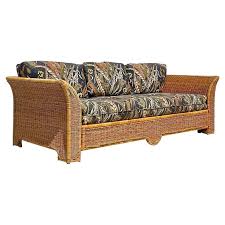 Vintage Coastal Woven Rattan Bat Wing Sofa at 1stDibs | bat couch, bat sofa, wicker bats
