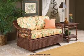Bass Harbor Rattan Living Room Coffee Single Glider Chair B-76 by Designer Wicker Tribor