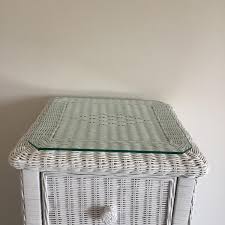 UBL760 5 Drawer Wicker Lingerie Chest with Glass Top ...