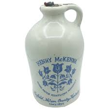 Henry McKenna Hand Made Kentucky Whiskey Stoneware Jug. For Sale at Ruby Lane