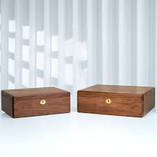 Personalized Lockable Walnut Wood Jewelry Box
