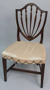 Lot - HEPPLEWHITE MAHOGANY SHIELD BACK CHAIR, the crest with ...