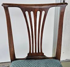 19th Century Martin Chippendale Style Mahogany and Upholstered Side Chair on Casters | Chairish