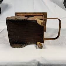 antique handmade wooden asian coach vendor cart