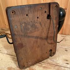 Sold at Auction: Oak Kellogg Wall Telephone With Crank and ...