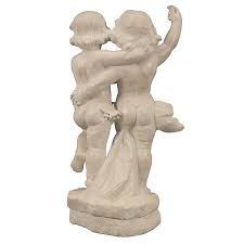 An Italian 19th Century White Carrara Marble Statue Of Two ...