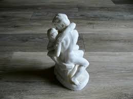 Rodin the Kiss Statue, Vintage 9 Inch White Cast Stone ...