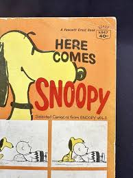 VINTAGE Aquí viene Snoopy - Charles Schulz Fawcett Libro en rústica 1967 ¡Excelente! - Etsy España