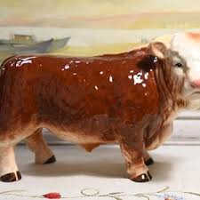 Vintage Bull Figurine, Retro Ceramic Cattle Statue, Rare Porcelain Bovine Collectible, Antique Butcher Shop Decor, Classic English Pottery - Etsy