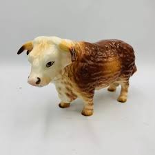 VINTAGE HEREFORD BULL Cow Figurine 6 1/2" Japan Porcelain VERY GOOD $33.00 - PicClick