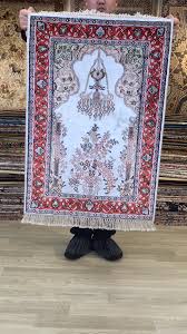 2'x3' Handwoven Silk Carpet Prayer Religious Home Interior ...