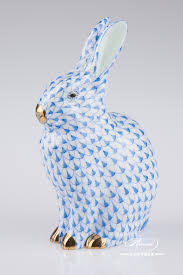 Rabbit - Blue - Herend Animal Figurine