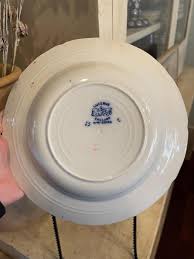 Antique Blue Floral Flow Blue Transferware Lucerne Cliff England Gold Rim Bowl - Etsy