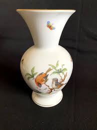 HEREND PORCELAIN HANDPAINTED ROTHSCHILD VASE ...