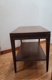 Mid Century Modern Mersman 2 Tier Dark Wood Side Table ...