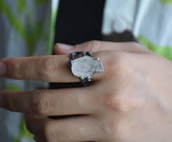 Raw stone whitening crystal rough ore sterling Silver made ...