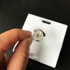 Natural Herkimer Diamond Adjustable Ring - Etsy