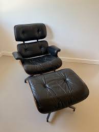Eames Lounge Chair and Ottoman in Brazilian Rosewood Black ...