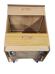 1960s Mid Century Modern Schreiber Wheeled Teak Bedside ...