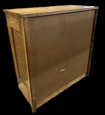 Sold at Auction: Vintage Oak Flat File Cabinet.