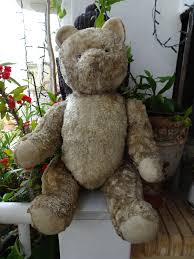 Vintage,16'' Plush German Bear,jointed Limbs,glass Eyes,very ...