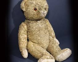 Antique French Teddy Bear Mohair Plush Toy With Glass Eyes ...