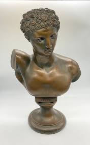 Classical Greek God Ermes Hermes Plaster Cast Bust Head Bronze Color - Etsy Denmark