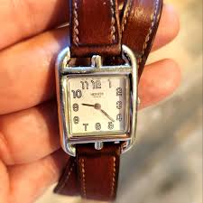 Hermes | Accessories | Herms Cape Cod Double Wrap Brown Leather Watch Size 3 Fits Up To 75 Wrist | Poshmark