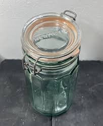 Vintage Hermetic Light Green Glass Pasta Jar 10” | eBay