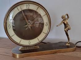Art Deco Table Clock - Hesma - Made in Germany, Bronze Figurine of a Ballerina. First Half of the 20th Century. Electric 220 Volts. - Etsy