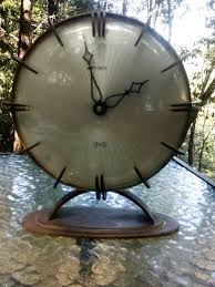 Semca Brass Desk Clock MCM Atomic Age Vintage Clock Made in Germany - Etsy