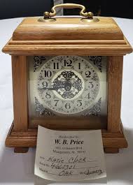 Handcrafted by W.B.Price, MANTEL Katie Clock, Oak, Quartz ...