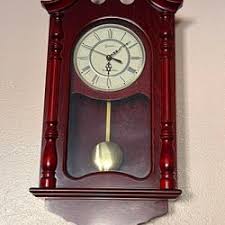 Wall Clock , Cherry Wood. Needs Someone Who Know Clocks ...