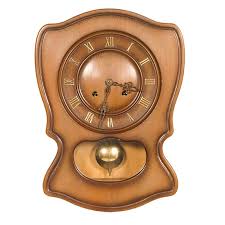 1920s Art Deco Pendulum Wall Clock in Lacquered Wood Case ...