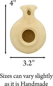 Clay Oil Lamp With Herodian Jar - The Jerusalem Gift Shop