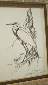 Charles Johnston 1973 Original Screen Print 2x Signed " American Egret " 1/1 | eBay