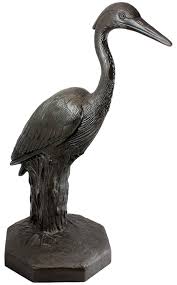 Amazon.com : Emsco Group 92200 Lightweight Great Heron Garden Statue, 31", Bronze : Patio, Lawn & Garden