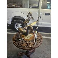 1970s Horn and Silverplate Egret Birds- Set of 4 | Chairish