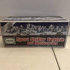 2004 Hess Gasoline Sport Utility Vehicle and Motorcycles HESS TRUCK NEW in Box | eBay