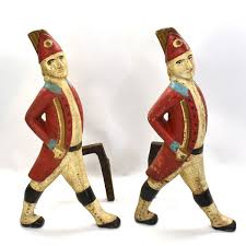 Antique Hessian Soldiers Andirons Cast Iron | eBay