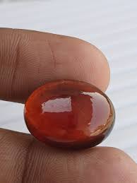 15 Ct Natural Hessonite Garnet Stone Cabochon Size 19.8x15 ...
