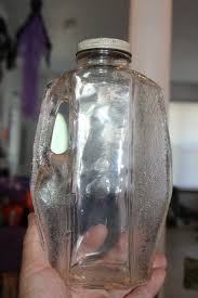 Antique APX.1qt Clear 8 sided Food Bottle,Orig Lid, Item # A - 887 | eBay