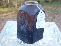 1870's Snuff Bottle Dark Brown Textured Glass 4" x 2 3/8" Dug in Appomattox Va. | eBay