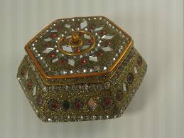 Indian Mosaic Gold, Red, Mirrored Silver, Copper, Rhinestone ...