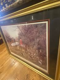 English Framed Print "Going to Cover" with Hunting and Dogs ...