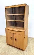 Sold at Auction: HEYWOOD WAKEFIELD MODERNIST CHINA CABINET. SLIDING GLA