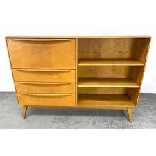 Sold at Auction: HEYWOOD WAKEFIELD BOOKCASE DESK CHEST. WHEAT.