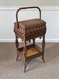 Heywood Wakefield Wicker Sewing Stand