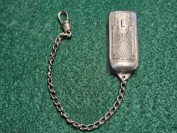 Vintage Silver Watch Fob Engraved L - Etsy